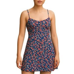 Junior's 9 Blue Sleeveless Floral Maxi BOHO Short Girl's Kid,s Sun Dress Teen